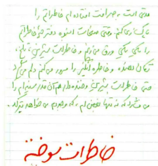 برگ هایی از خاطرات سوخته یک شهید شیمیایی